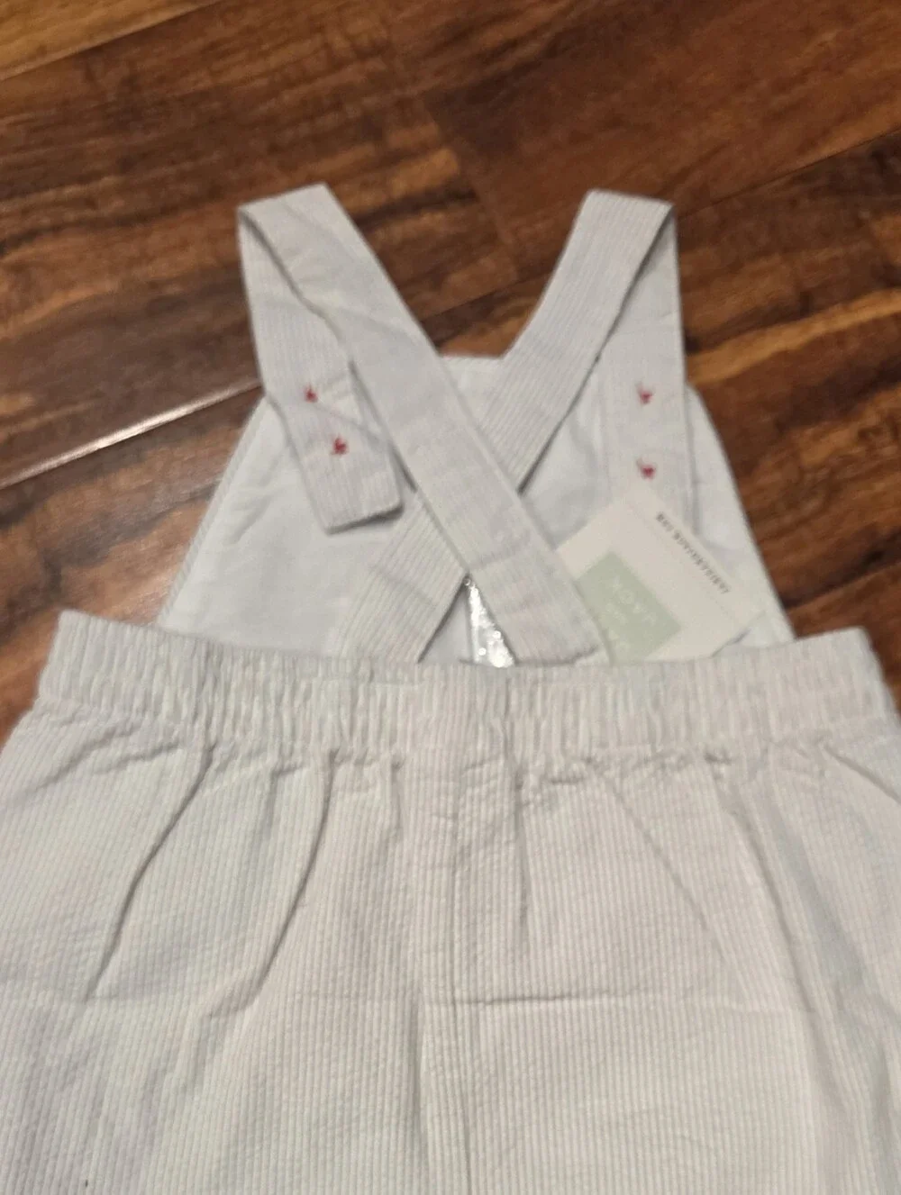 Janie & Jack NWT/EUC 6-12 Month Seersucker Elephant Shortall, Reversible Blanket